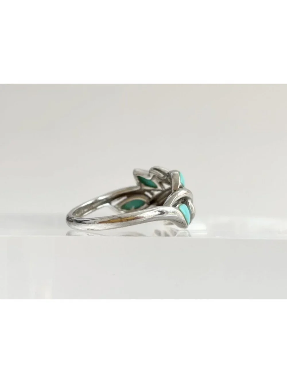 Southwest Sleeping Beauty Turquoise Sterling Silver 925 Vintage Ring - sz 9
